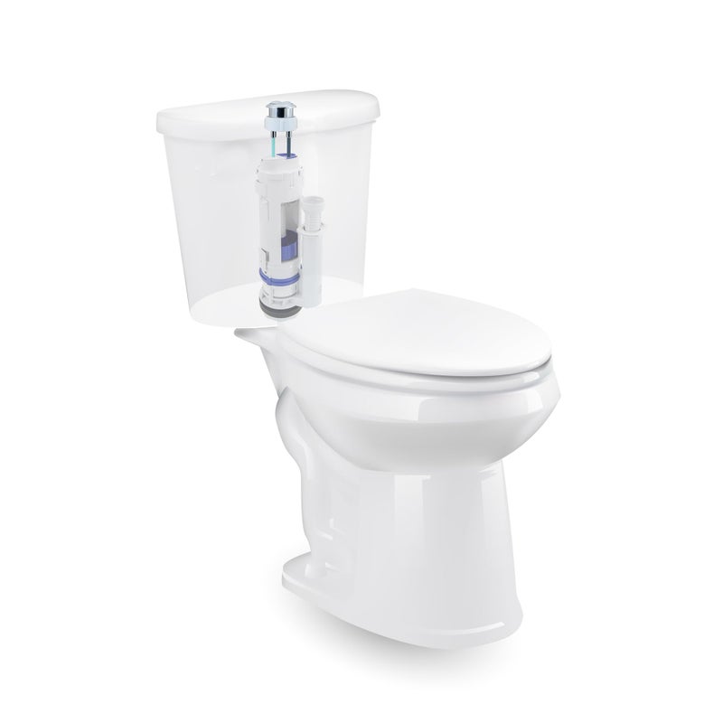 Lychee Light Dual Flush Valve & Push Button Replacement Parts and Assembly Fits Geberit & kohler Split Toilet Parts, with Top Push Button,Universal Toilet Tank Spare Kits White,2 Inches (11"" Height) - Image 4